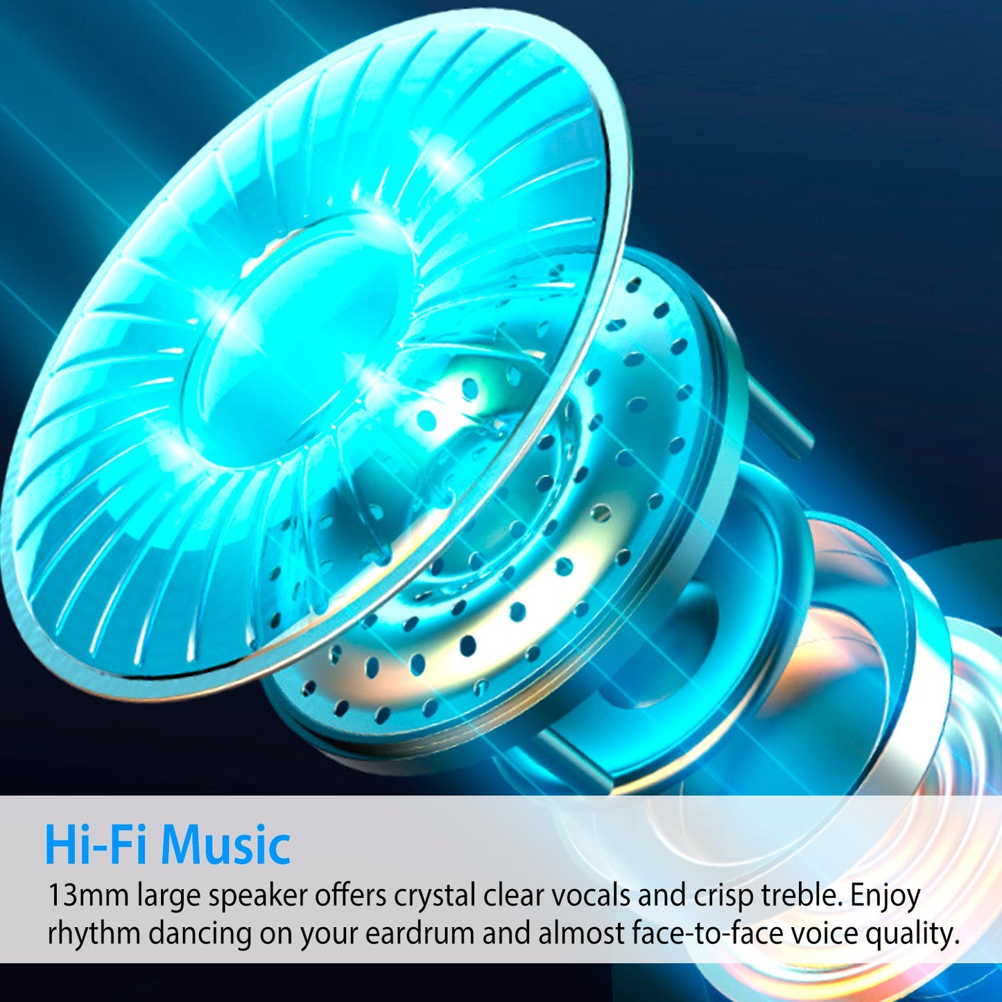 LJGelectro - 5.3 TWS Wireless Earbuds Touch Control Headphone in-Ear Earphone Headset w/ Charging Case Built-in Mic