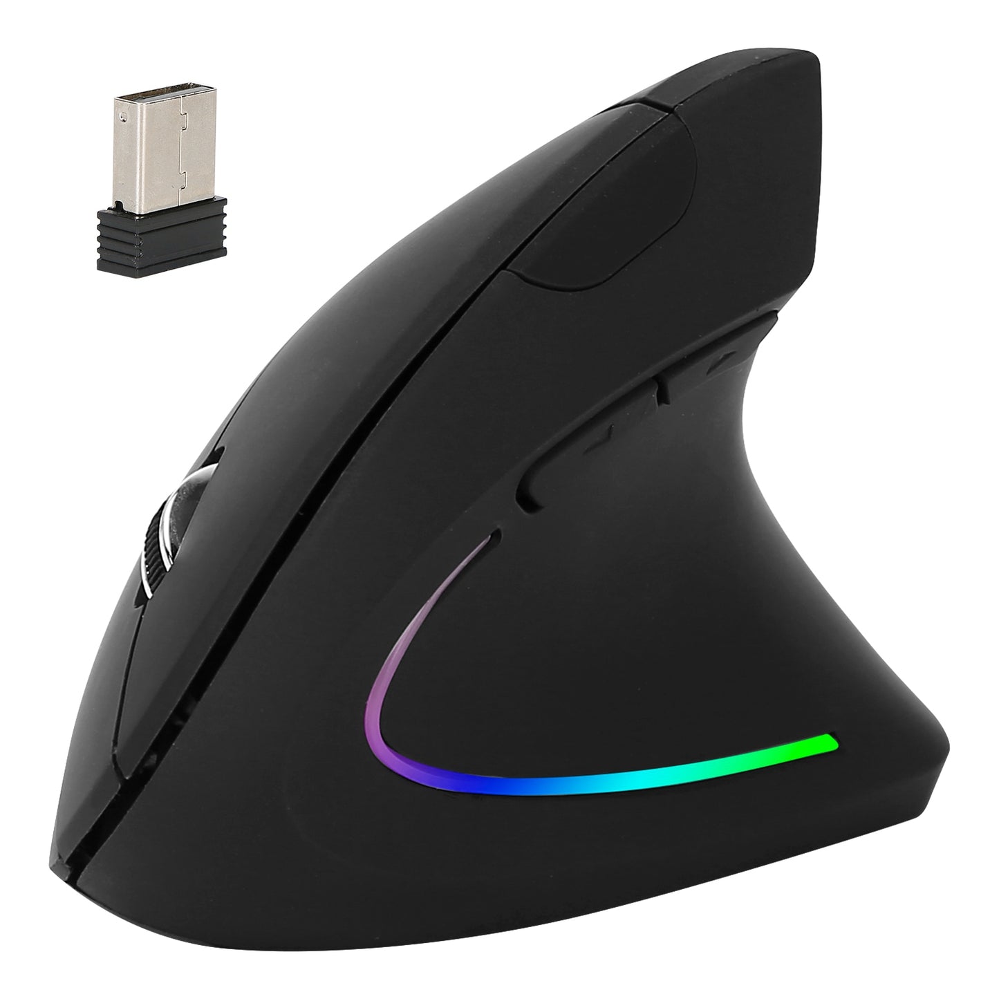 LJGelectro - 2.4G Wireless Vertical Mouse Ergonomic Optical Mice w/ 6 Buttons 3 Adjustable DPI 800/1200/1600 Levels for Laptop PC Computer