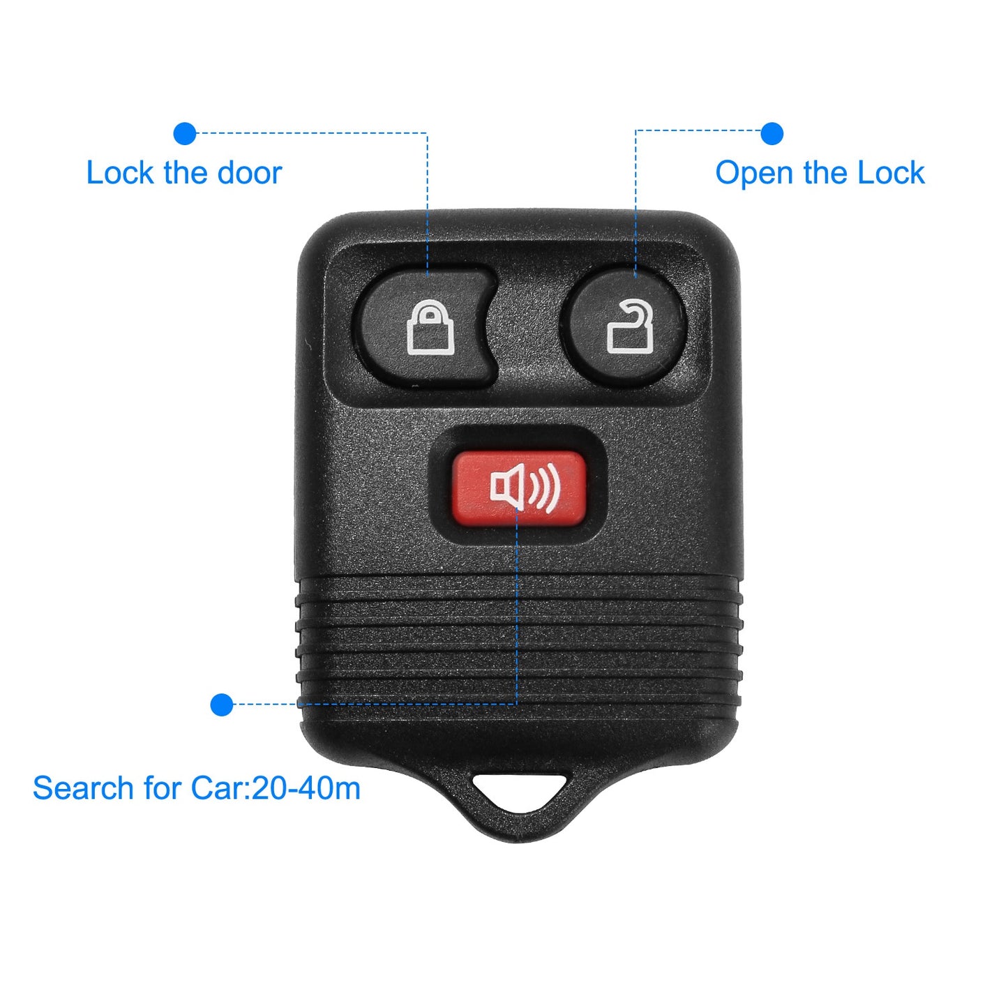 LJGelectro - 2 Keyless Entry Car Key Remote Key Fob Case Button Pad Replacement for 1999-2007 Ford F-150 CWTWB1U331