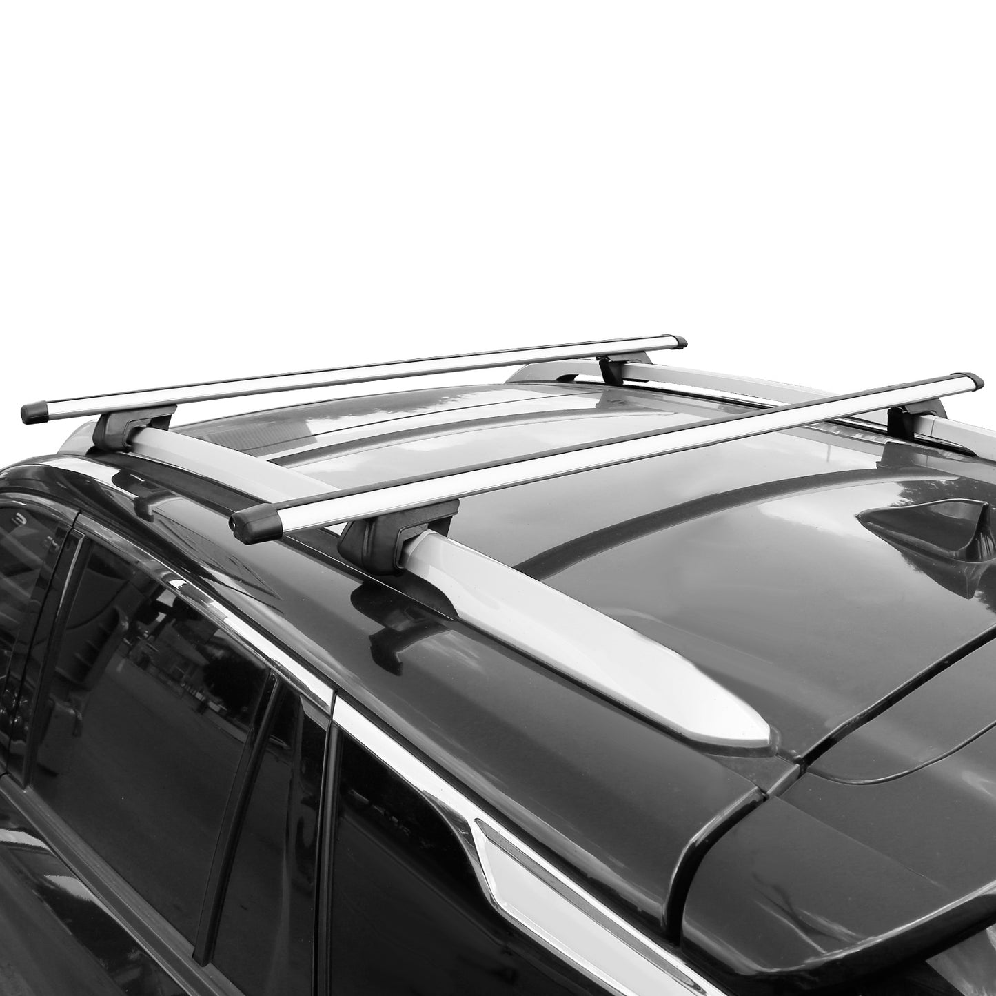 LJGelectro - 2Pcs Car Roof Top Crossbar Rack Aluminum Alloy Luggage Carrier Rack 330lbs Max Load w/Lock Fit Most Cars SUVs