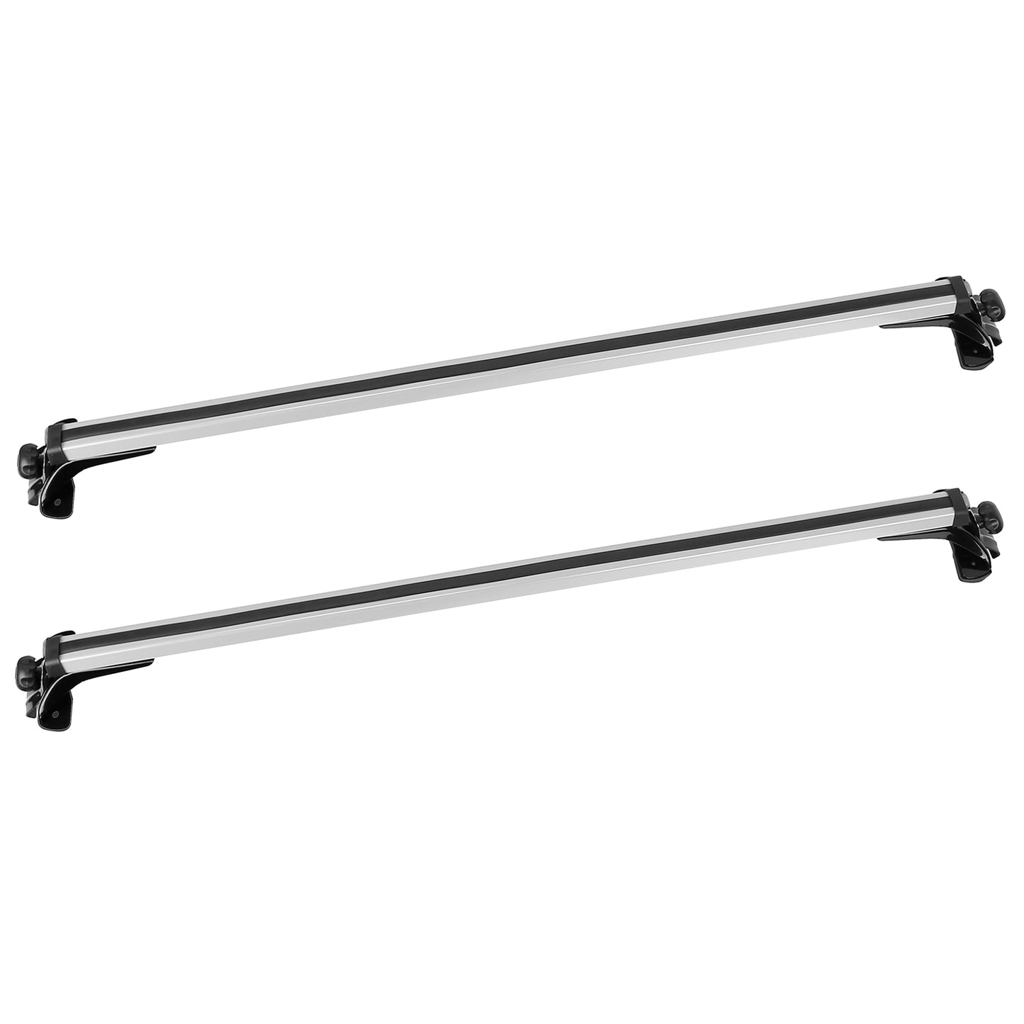 LJGelectro - 47.24in Universal Top Roof Rack Cross Bar Cargo Carrier Aluminum Crossbar Rack w/ 165LBS Capacity Fit for Most Vehicle Wagon Car Without Roof Side Rai