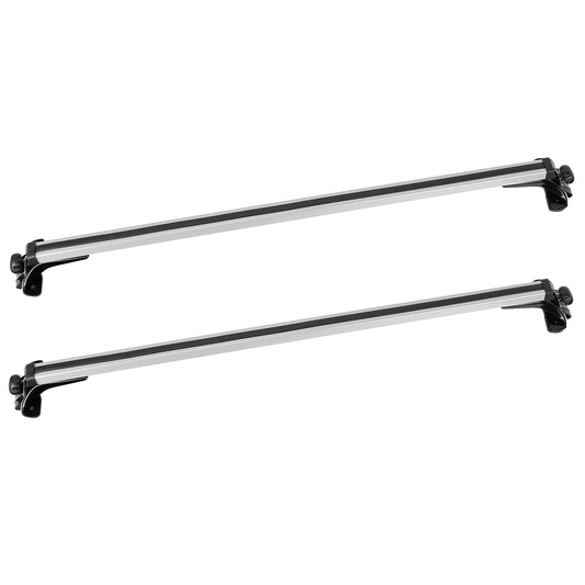 LJGelectro - 47.24in Universal Top Roof Rack Cross Bar Cargo Carrier Aluminum Crossbar Rack w/ 165LBS Capacity Fit for Most Vehicle Wagon Car Without Roof Side Rai