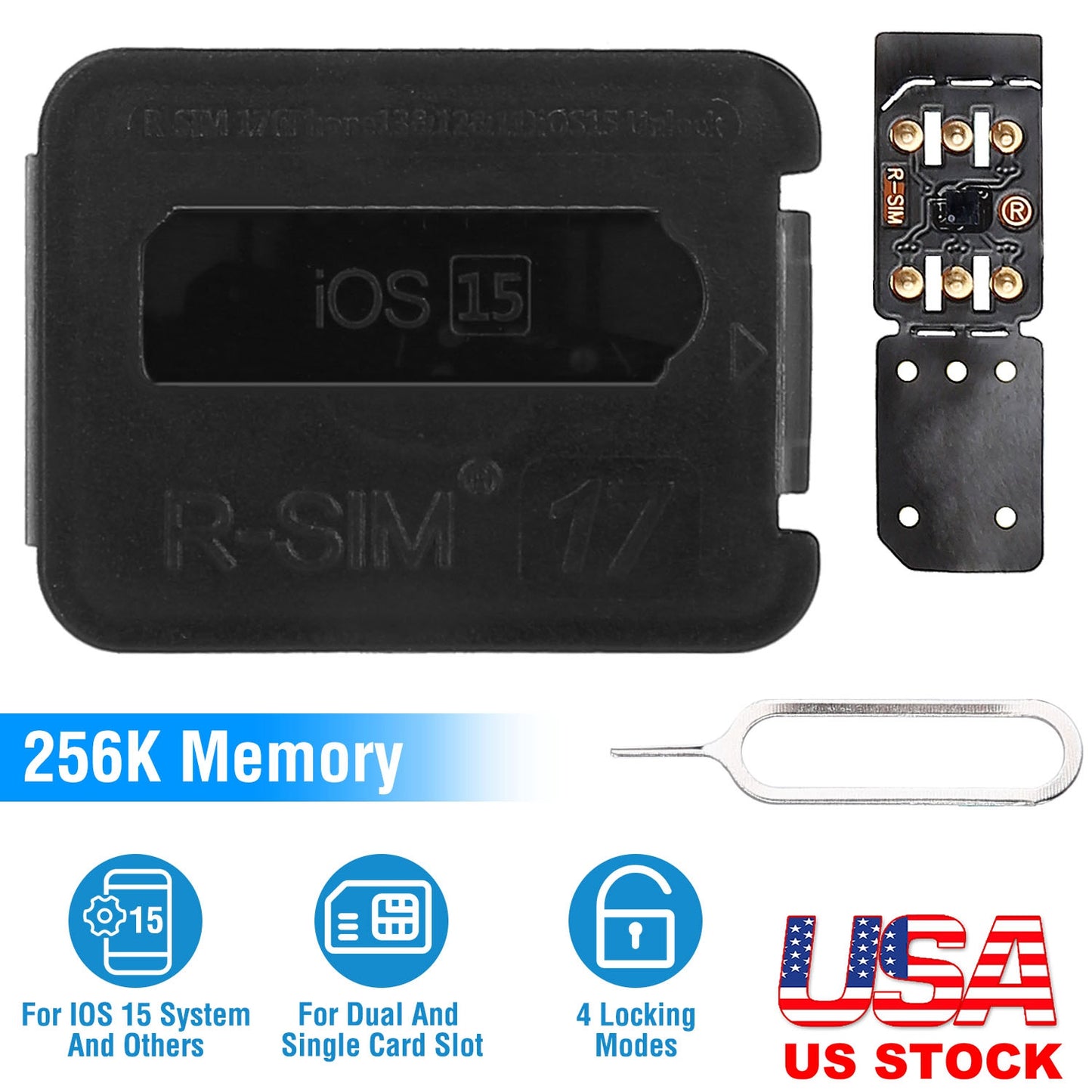 LJGelectro - R-SIM17 Nano Unlock RSIM Card Fit for iPhone 13 12 11 Pro Max XR X 8 7 iOS15