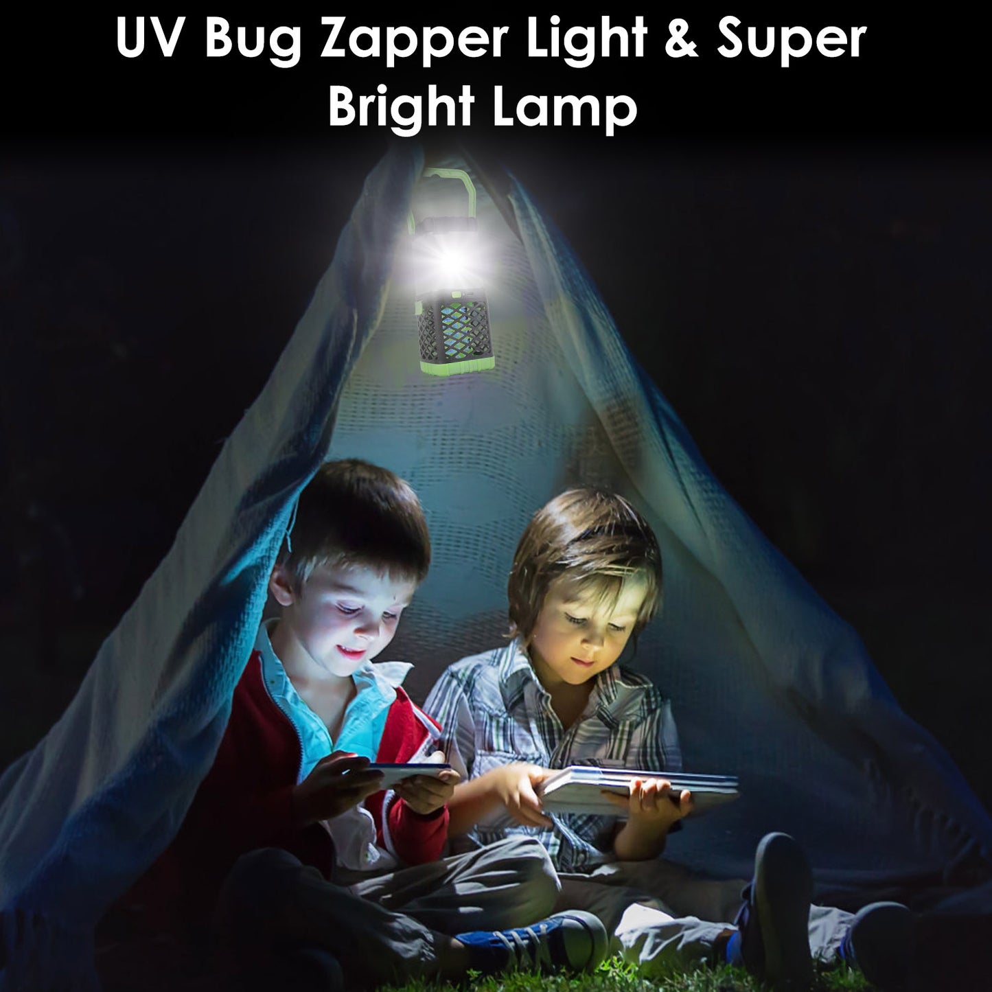 LJGelectro - 2 In 1 Electric UV Mosquito Killer Lamp with Night Light Fly Bug Zapper Pest Insect Control Light Trap Catcher Camping Lantern Outdoor Indoor