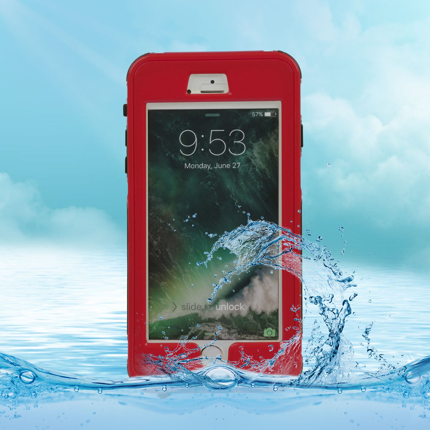 LJGelectro - Rugged Water-proof Hybrid Full Cover Case For iPhone 6 Plus