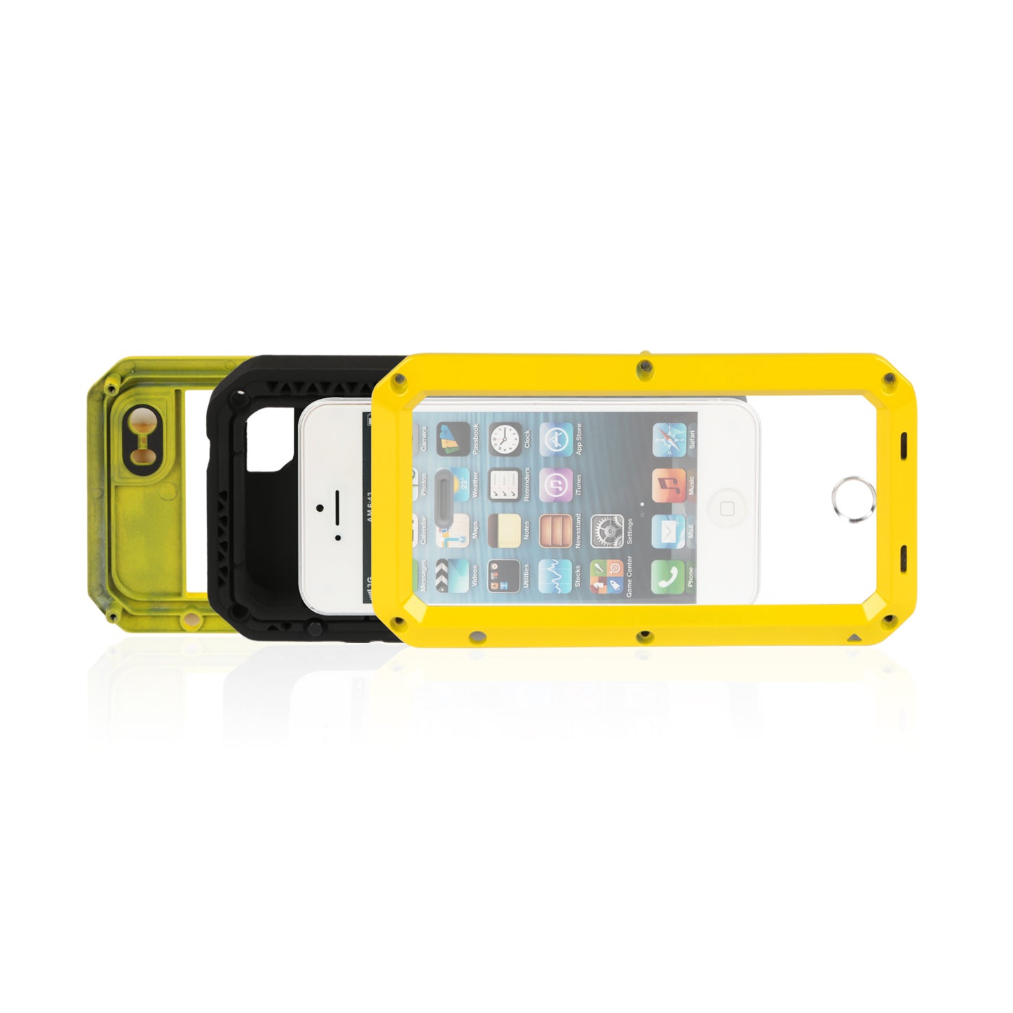 LJGelectro - Rugged Shock-Resistant Hybrid Full Cover Case For iPhone 6 Plus