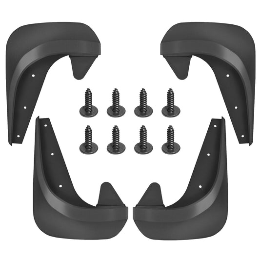 LJGelectro - 4Pcs Universal Car Splash Guards Fit for HONDA FORD CHEVROLET Mudguard Flaps For Front Rear Tire w/ Hardware