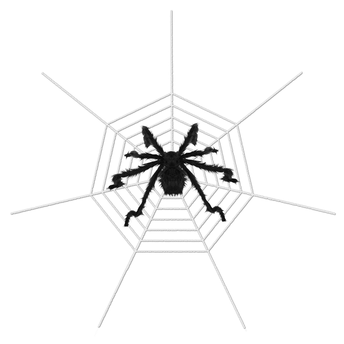 LJGelectro - Halloween Decorations Spider Outdoor 59inch Halloween Spider with 126 inch Tarantula Mega Spider Web Hairy Poseable Scary Spider Outdoor Yard Creepy D