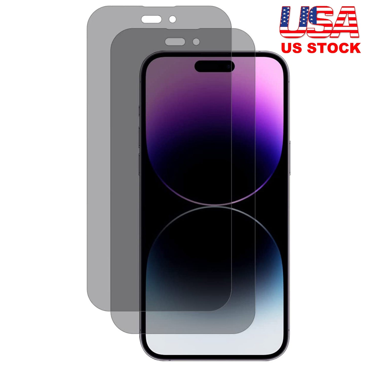 LJGelectro - 2Pcs Privacy Screen Protectors Tempered Glass Screen Film Full Coverage Screen Protector Fit for iPhone 14/14Plus/14Pro/14Pro Max/13/13Pro/13Max/12/12