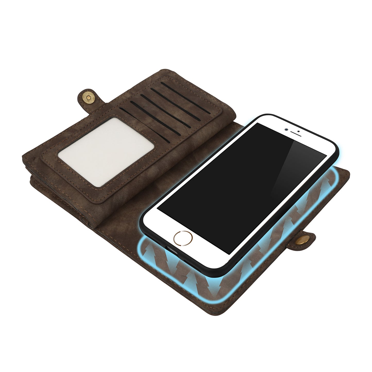 LJGelectro - PA_IP6PWalletCase(DarkBrown)_GPCT1069