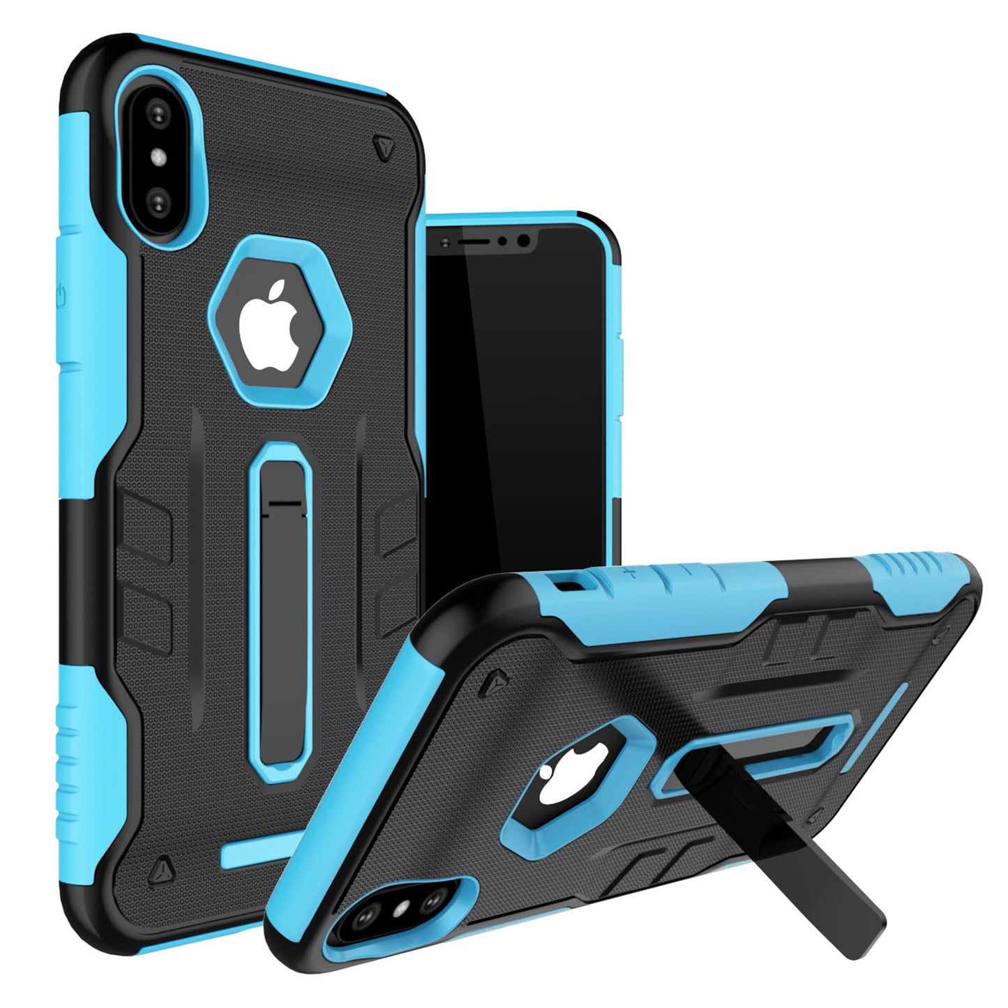 LJGelectro - Rugged Phone Case for iPhone X Drop-protection Phone Case with Kickstand Heavy Duty Dual Layers Phone Protective Cover