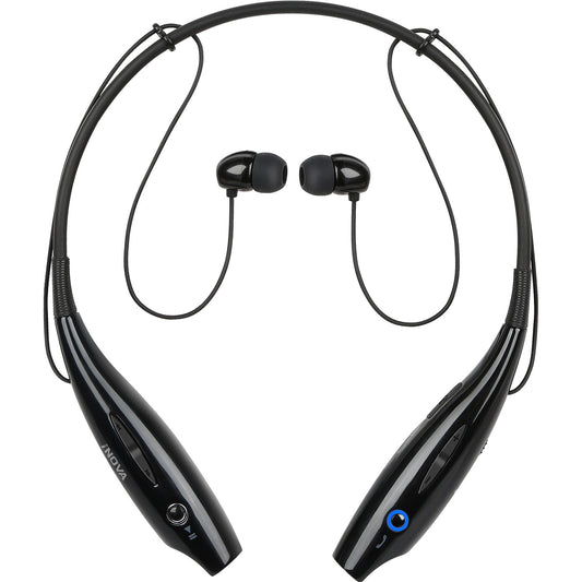 LJGelectro - iNOVA Wireless Sports Stereo Hands Free Headset for Phone and Tablet in Black