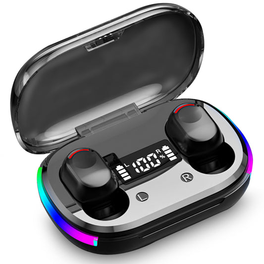 LJGelectro - Wireless V5.3 TWS Earbuds In-Ear Stereo Headset Earphone Earpiece with Microphone Magnetic Charging Dock for Driving Working Traveling