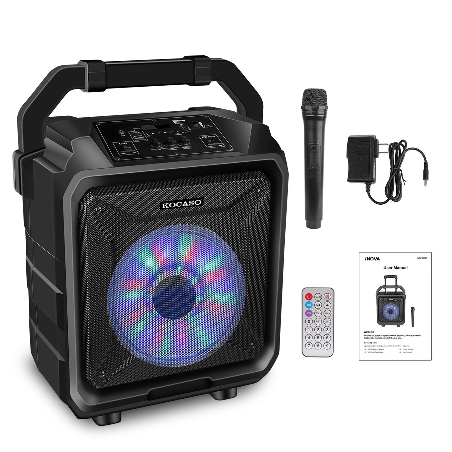 LJGelectro - Portable Wireless Party Speaker with Disco Lighting