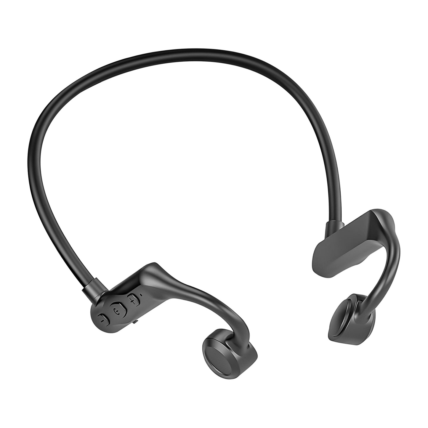 LJGelectro - IPX5 Waterproof Wireless V5.1 Bone Conduction Earphones Open-Ear Wireless Headsets Music Sport Wireless Open Hook Earphone with Sensitive Mic For Busi