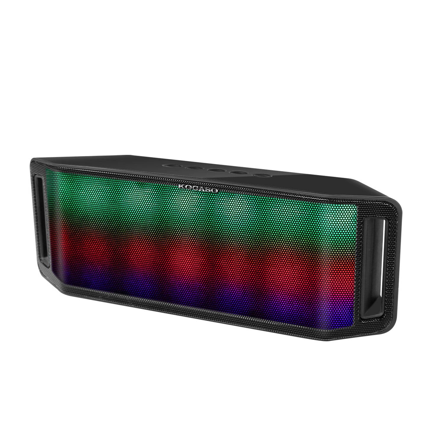 LJGelectro - KOCASO LED Wireless Speaker Dynamic Multicolor Hands-free FM Radio USB MMC Reading Aux In for Party Camping Travel