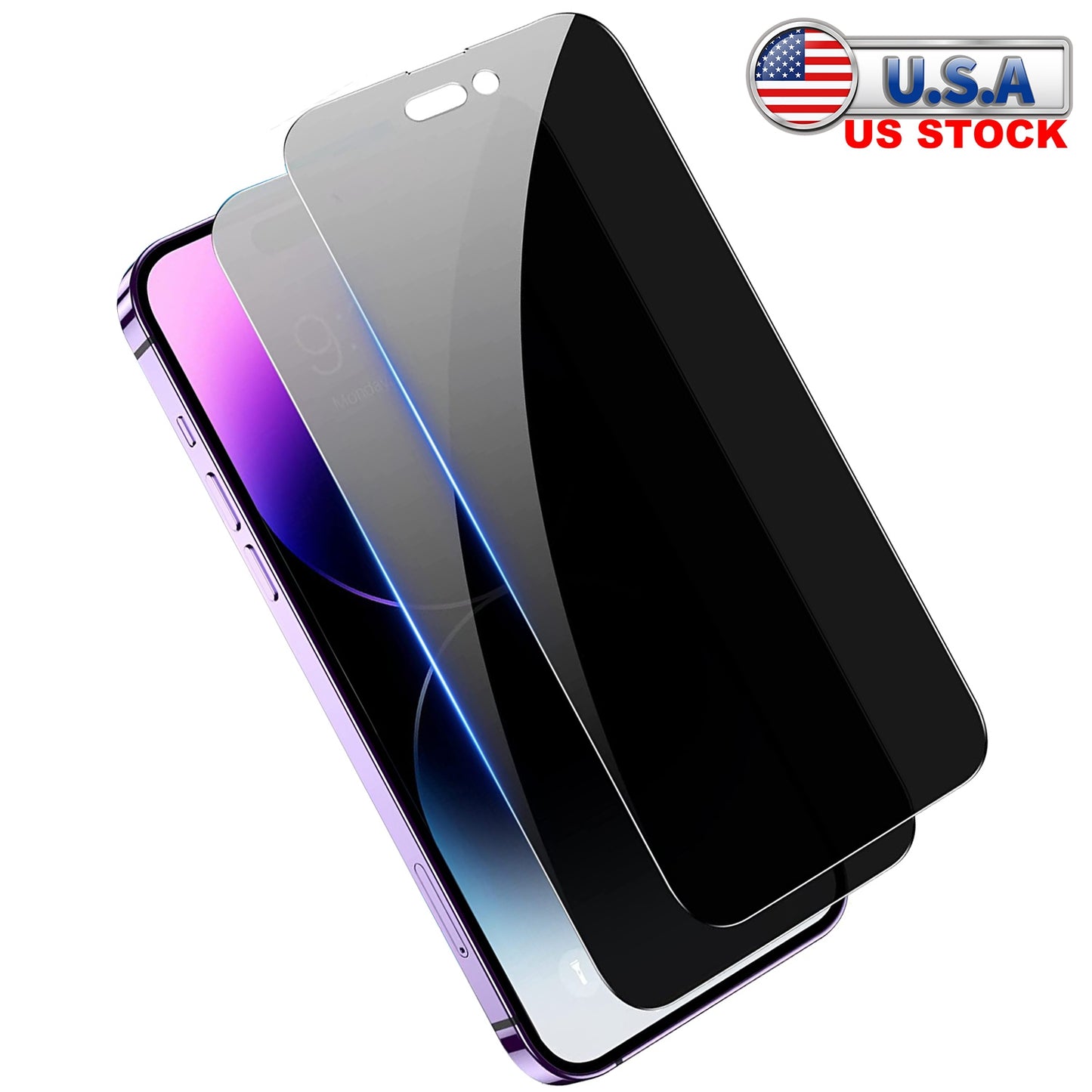 LJGelectro - 2Pcs Privacy Screen Protectors Tempered Glass Screen Film Full Coverage Screen Protector Fit for iPhone 14/14Plus/14Pro/14Pro Max/13/13Pro/13Max/12/12