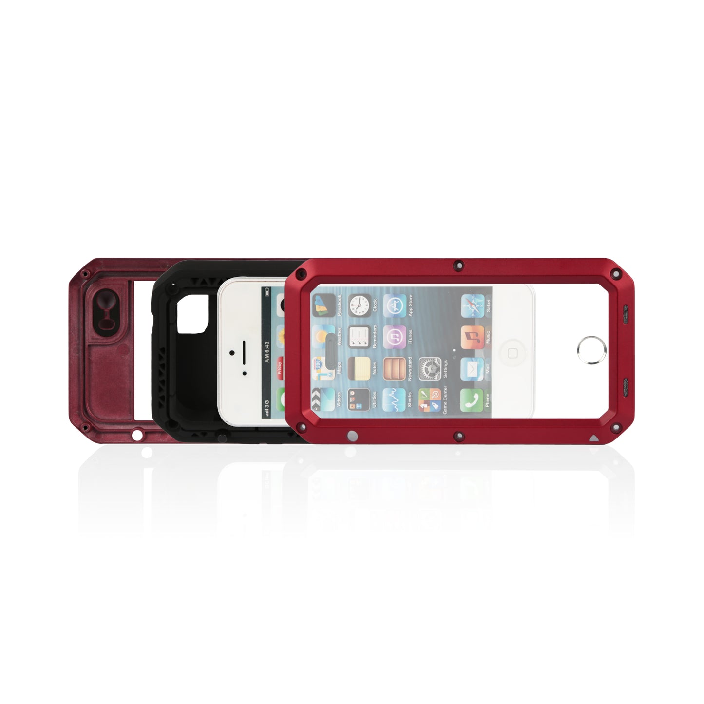 LJGelectro - Rugged Shock-Resistant Hybrid Full Cover Case For iPhone 6s Plus