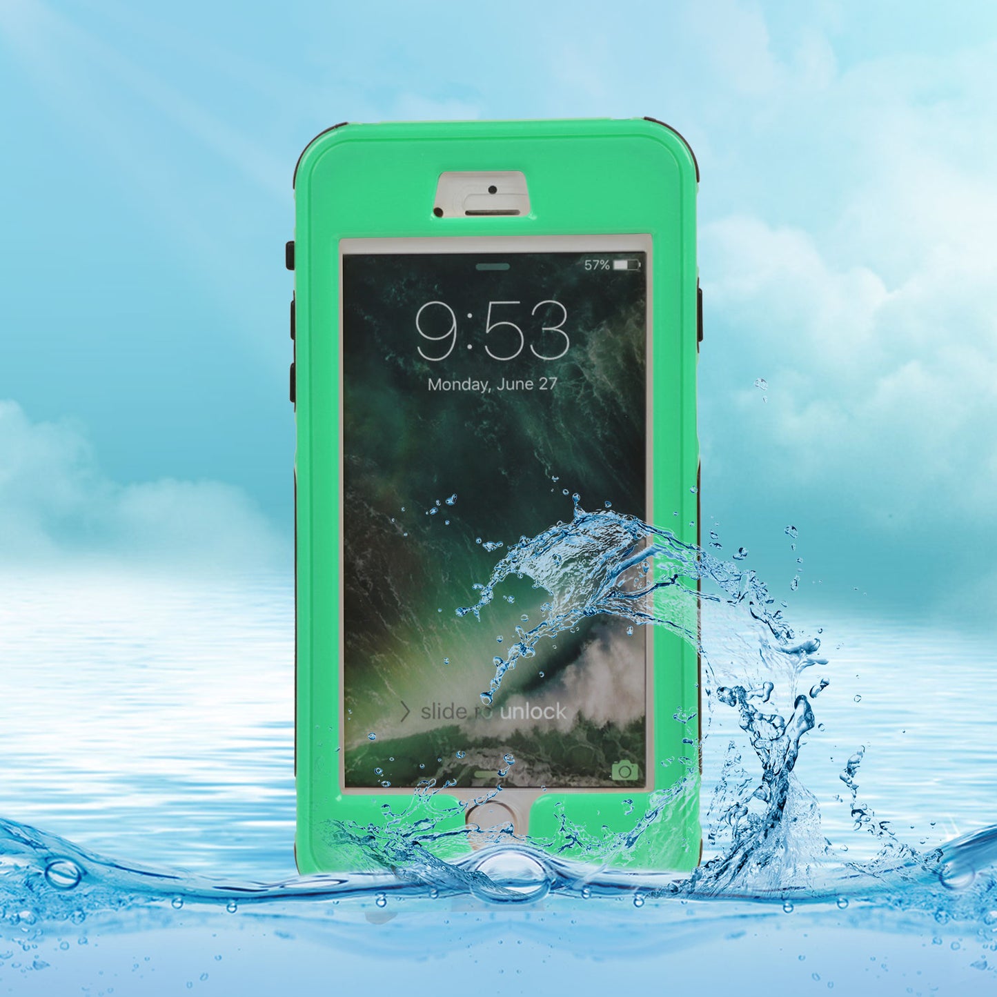 LJGelectro - Rugged Water-proof Hybrid Full Cover Case For iPhone 6 Plus