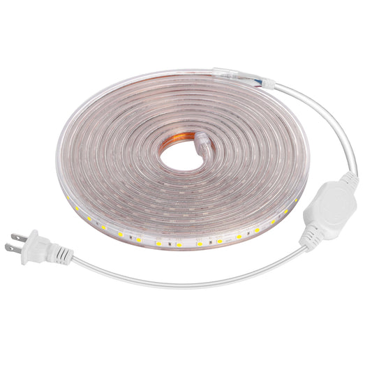 LJGelectro - 32.8ft/10m LED Strip Light 110V IP65 Waterproof 2500LM Dimmable Rope Light SMD 5050 6000K Cold White Warm