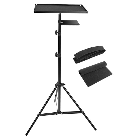 LJGelectro - Laptop Projector Tripod Stand Adjustable Height Notebook Floor Stand Portable Computer DJ Equipment Holder Mount Elevator For Presentation Studio