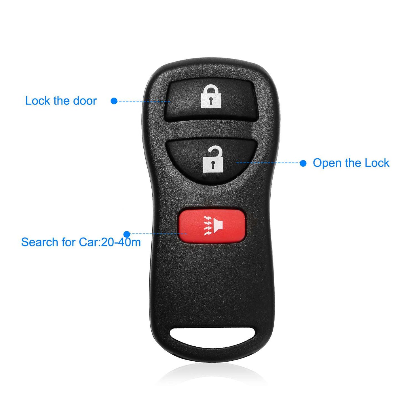 LJGelectro - 2 Keyless Entry Car Key Remote Key Fob Case Button Pad Replacement for Nissan KBRASTU15 315MHZ