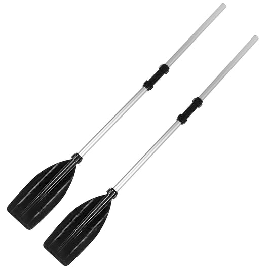 LJGelectro - 2Pcs Kayak Paddles Aluminum Alloy Detachable Canoe Paddle Boat Oars for Kayaking Boating Oar Fishing