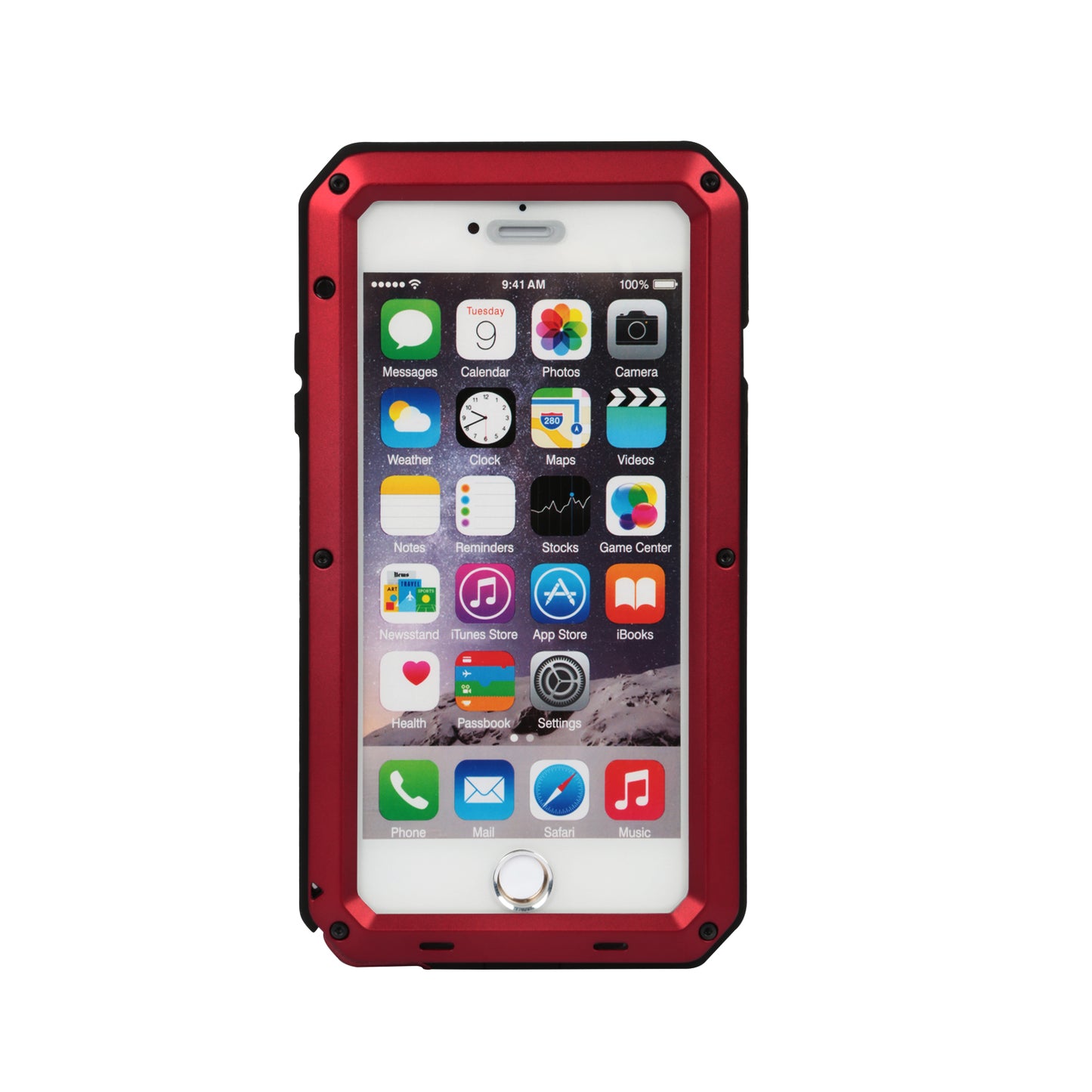 LJGelectro - Rugged Shock-Resistant Hybrid Full Cover Case For iPhone 6 Plus