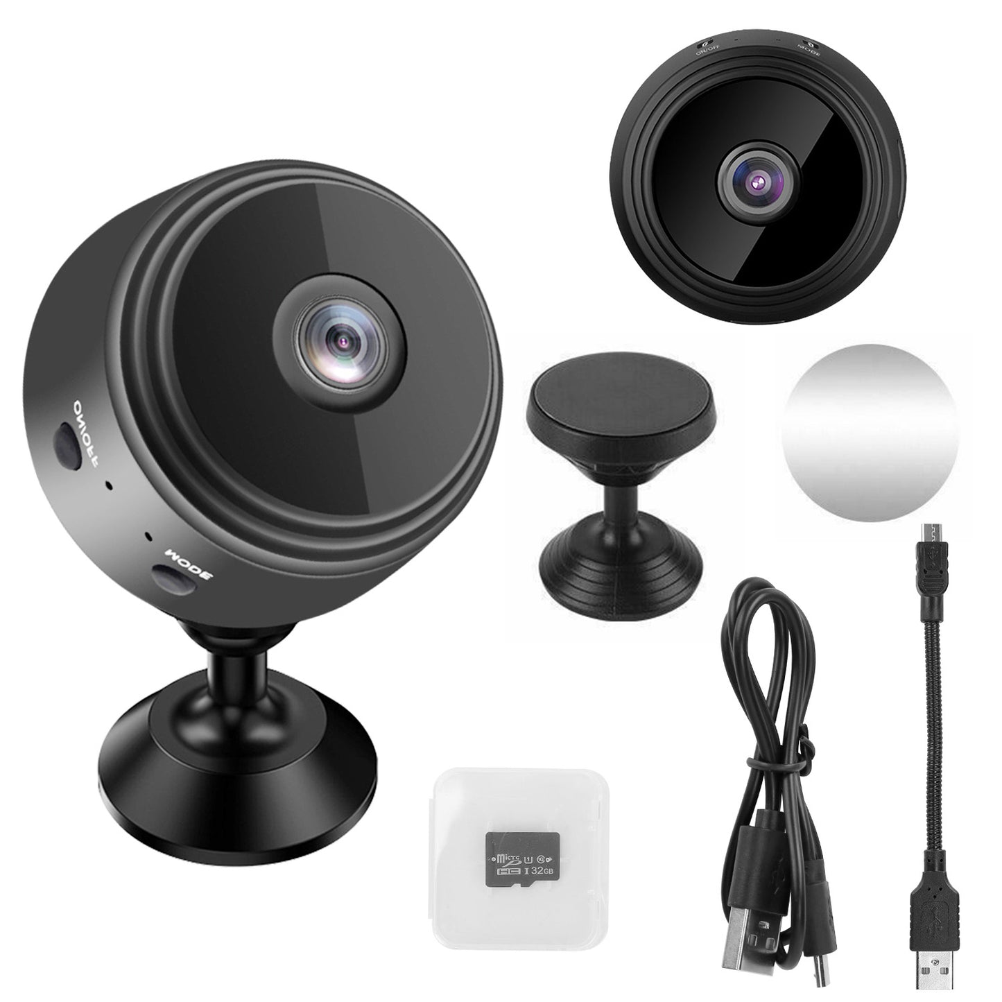 LJGelectro - Mini Camera Wireless Wifi IP Home Security Cam 1080P Full HD Surveillance Camera Nanny Cam w/ 32G MMC Card