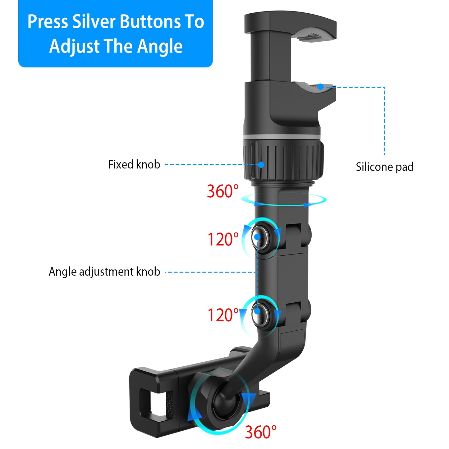 LJGelectro - Multifunctional Mobile Phone Holder Bracket 360° Rearview Mirror Phone Holder Mount Shooting Phone Holder Cradle