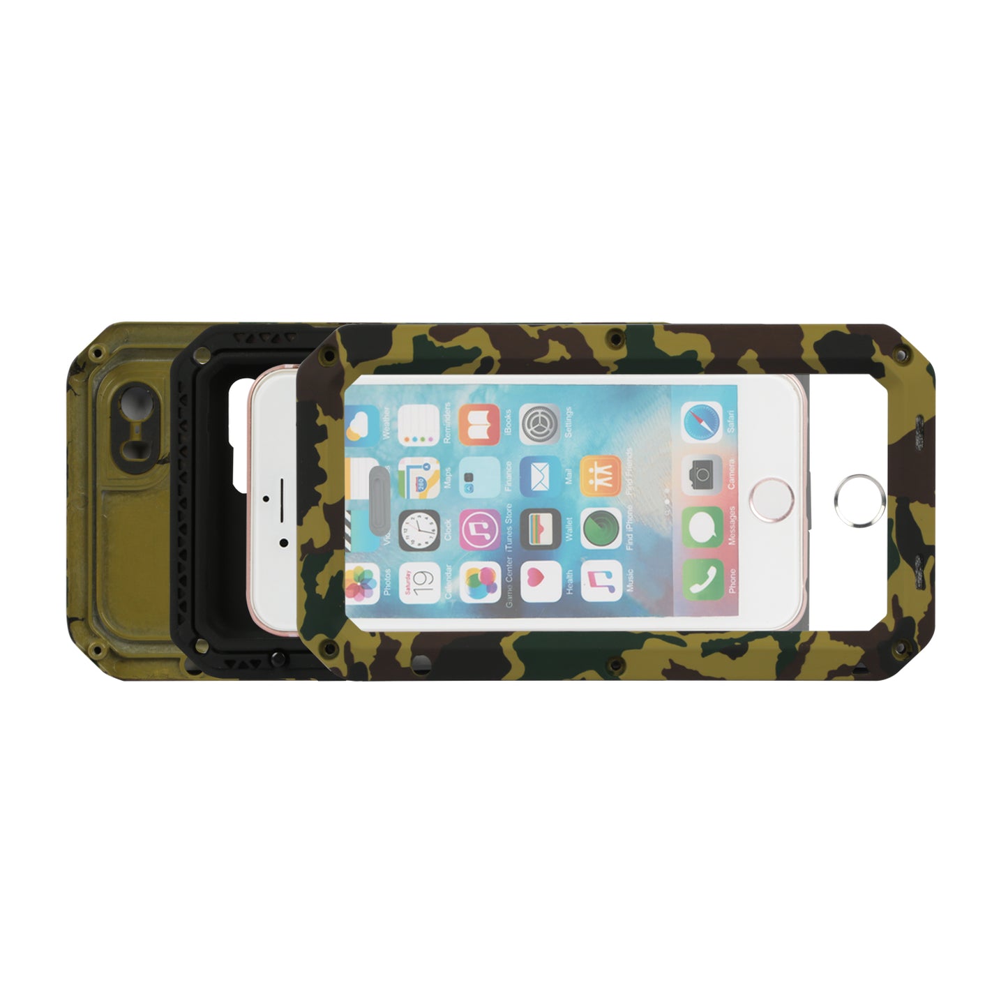 LJGelectro - Rugged Shock-Resistant Hybrid Full Cover Case For iPhone 7 Plus