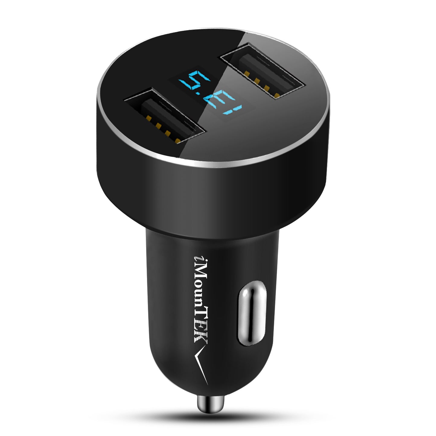 LJGelectro - Universal 15W/3.1A Dual USB Car Charger Adapter Aluminum Alloy Fast Car Charging Adapter for iPhone XR XS Tablet PC