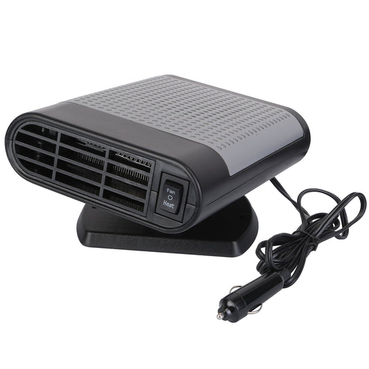 LJGelectro - 24V 200W Portable Car Heater Heating Fan 2 in 1 Defroster Defogger Demister Windshield Heater Automotive Cooling Fan with 360°Rotating Base