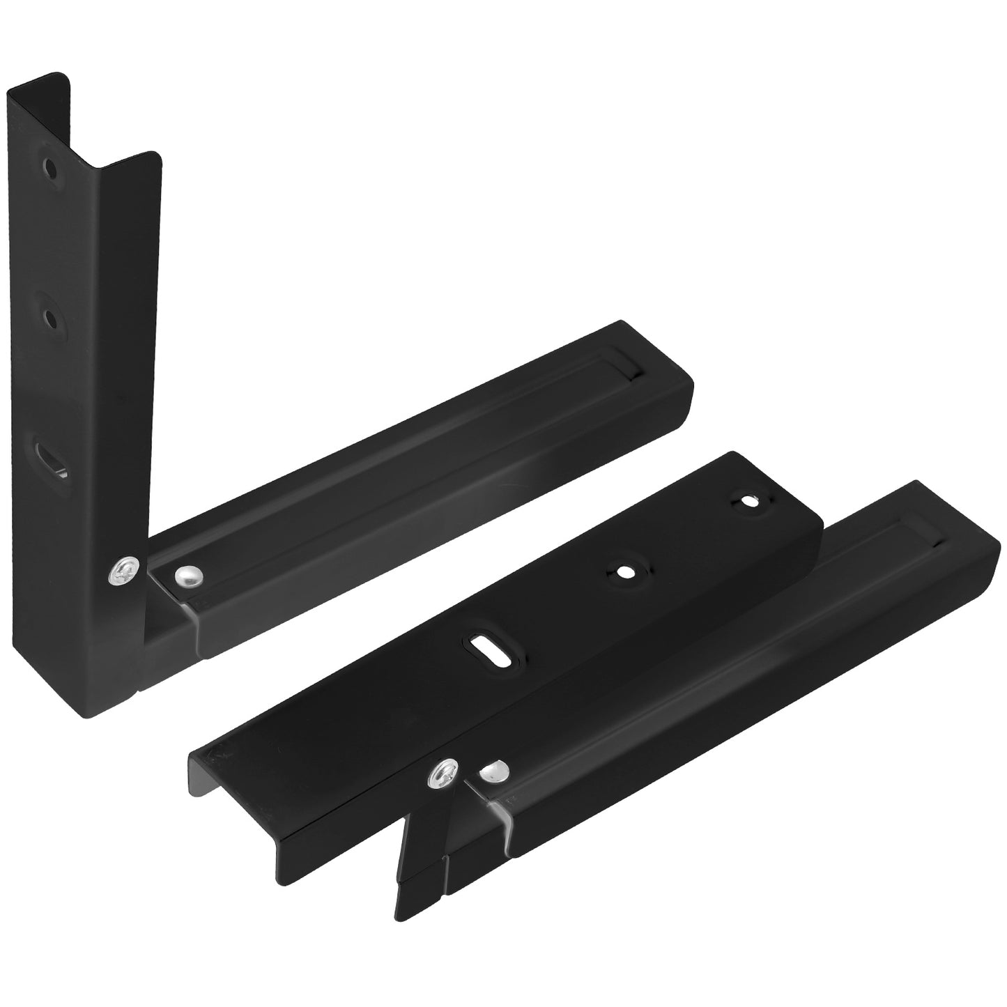 LJGelectro - 2 Pcs Microwave Brackets Adjustable Wall Mount Shelf Heavy Duty Carbon Steel Wall Microwave Cradle