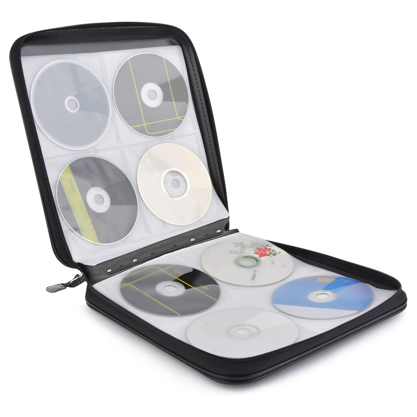 LJGelectro - 400 Discs CD Case CD DVD Storage Binder Sleeves Bag Portable Media Disk Wallet Album W/ Carrying Handle