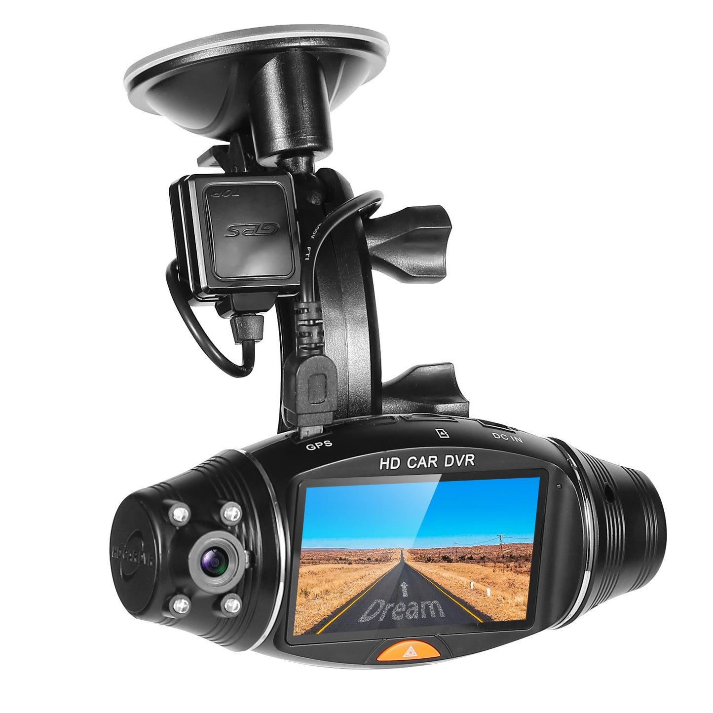 LJGelectro - FHD 1080P Dual Lens Car DVR Dash Cam GPS Camera Video Recorder G-Sensor Night Vision