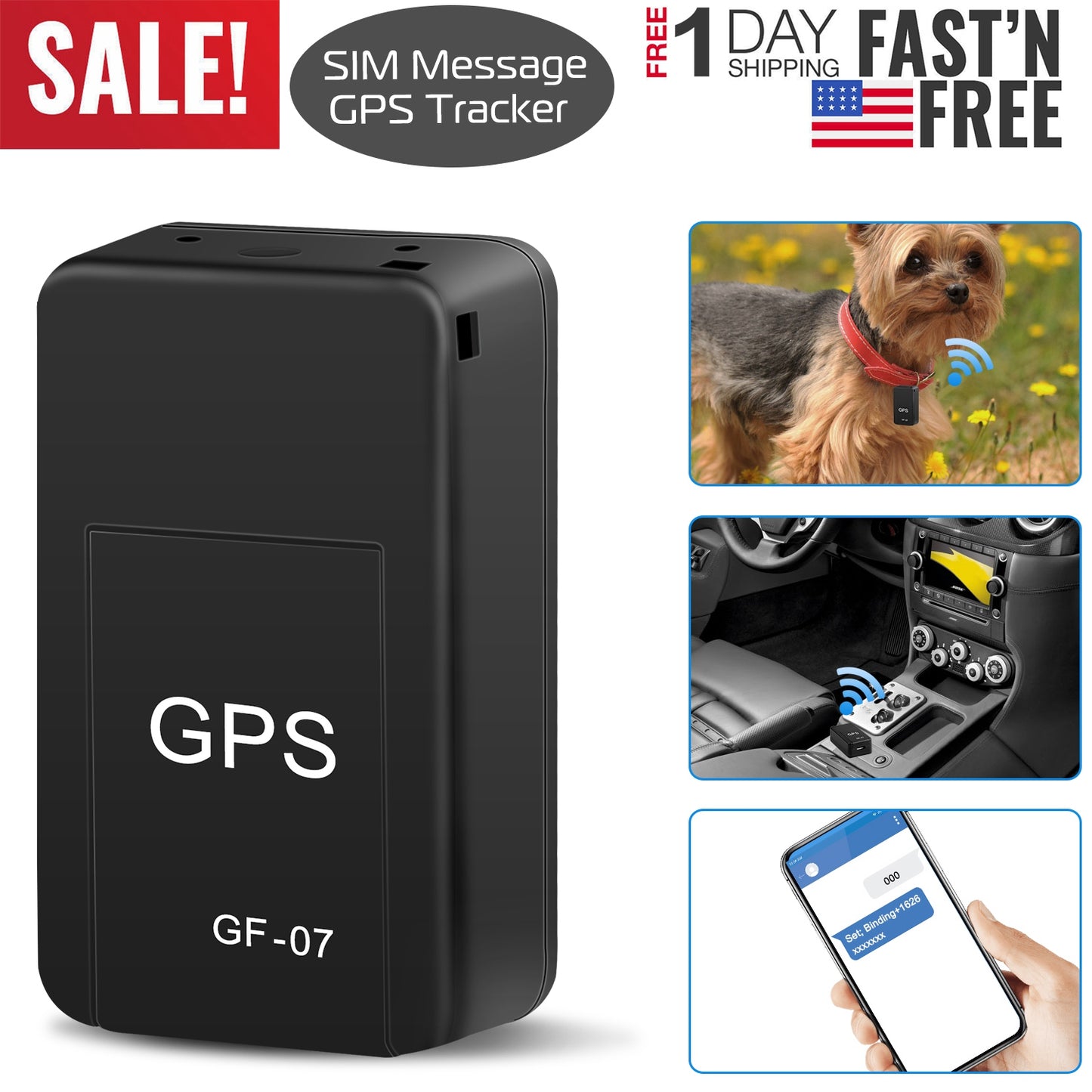 LJGelectro - GPS Tracker Magnetic GSM GPRS GPS Tracker Anti-theft Car Kids Tracking Locator Anti-lost Pets Tracking