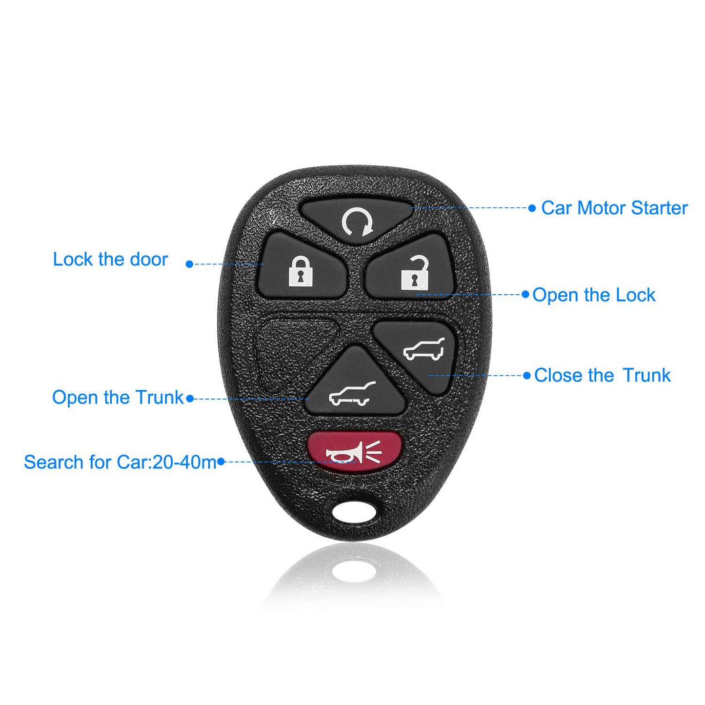 LJGelectro - CA_ChevyKeylessRemote(2Pcs)_GPCT15052 Keyless Entry Car Key Remote Key Fob Case Button Pad Replacement for TAHOE Chevy 2007-2014 OUC60270 OUC60221