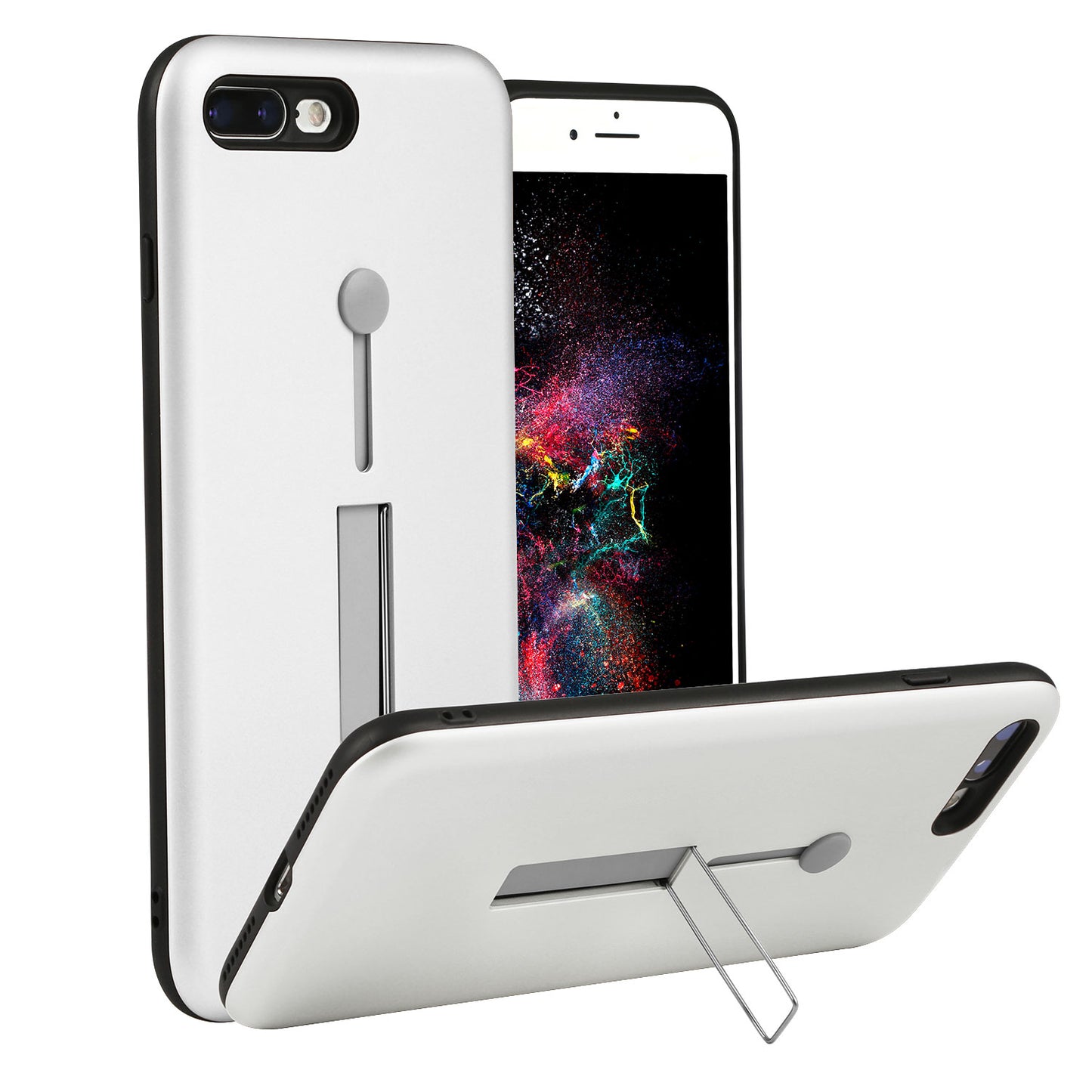 LJGelectro - Rugged Slim Snap-on iPhone 8 Plus Case with Stand