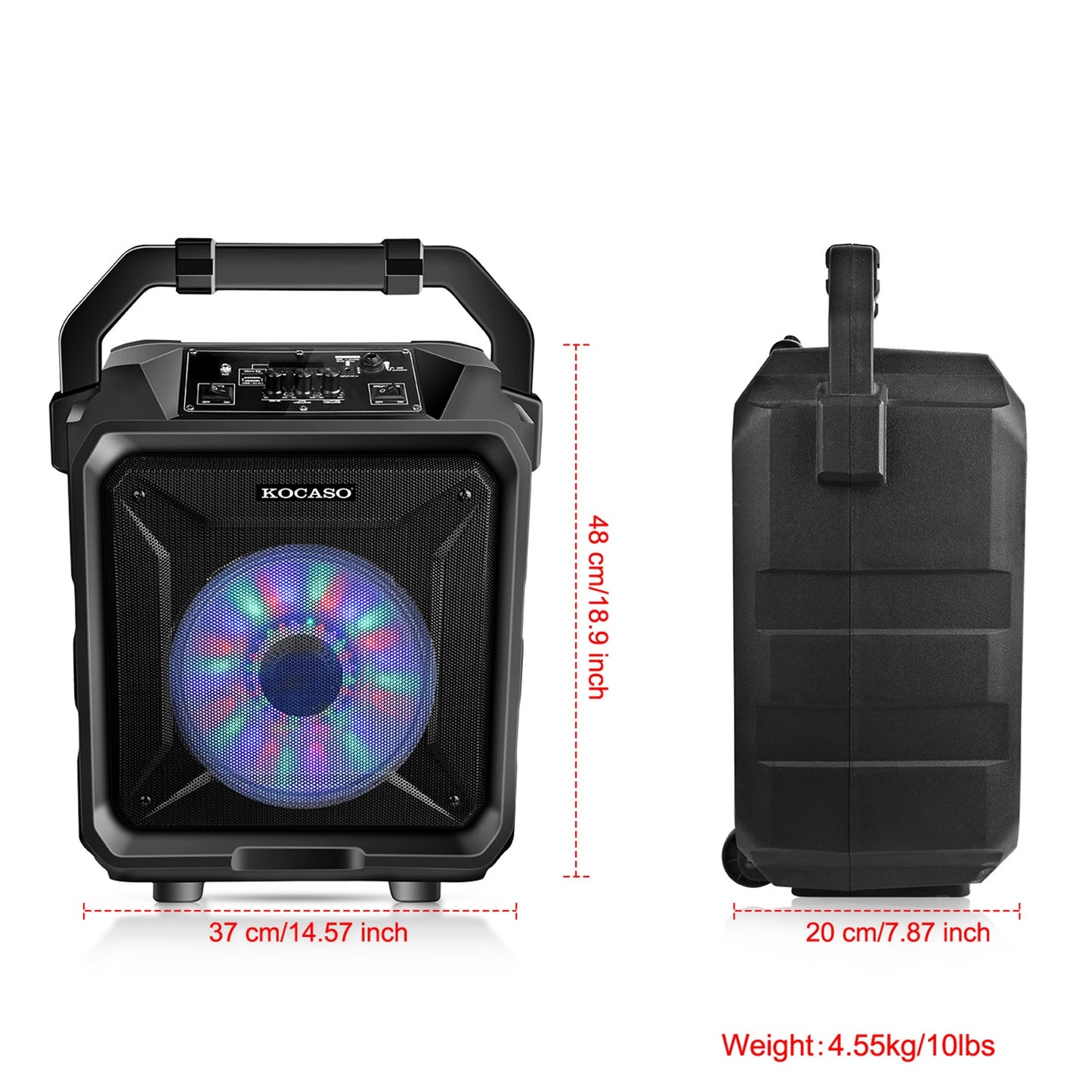 LJGelectro - Portable Wireless Party Speaker with Disco Lighting