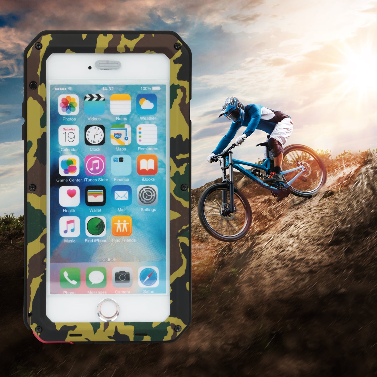 LJGelectro - Rugged Shock-Resistant Hybrid Full Cover Case For iPhone 6 Plus