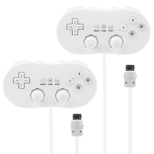 LJGelectro - 2PCS Classic Game Controller Pad Wired Gamepad Joypad Joystick for Nintendo Wii Remote