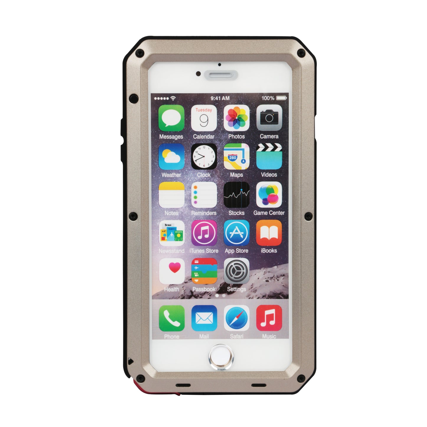 LJGelectro - Rugged Shock-Resistant Hybrid Full Cover Case For iPhone 6 Plus