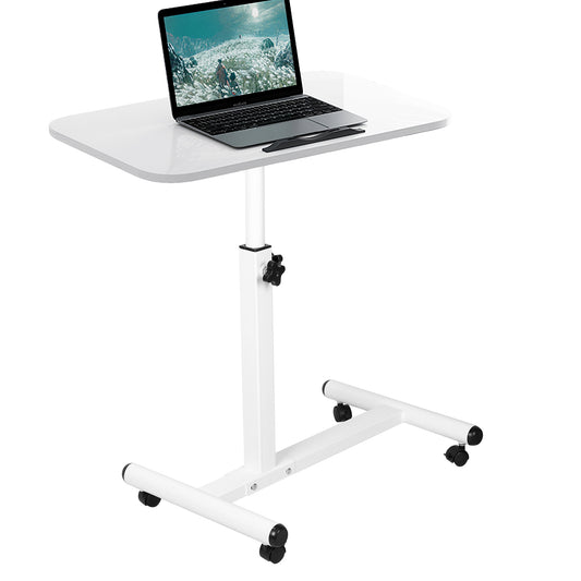 LJGelectro - Rolling Laptop Table Portable Computer Desk Movable Table with Adjustable Height Tilting Angle