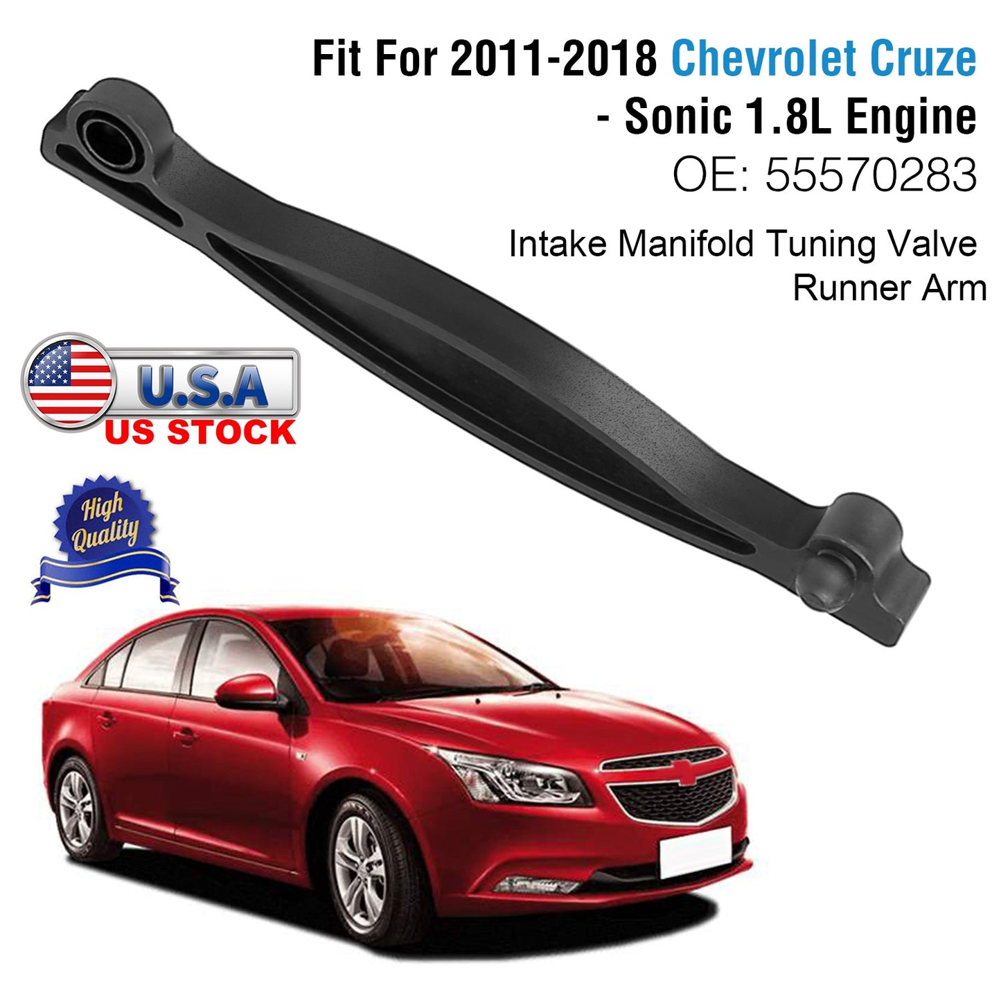 LJGelectro - Intake Manifold Tuning Valve Runner Arm Fit For Chevrolet Cruze - Sonic 1.8L Engine 2011-2018 OEM 55570283