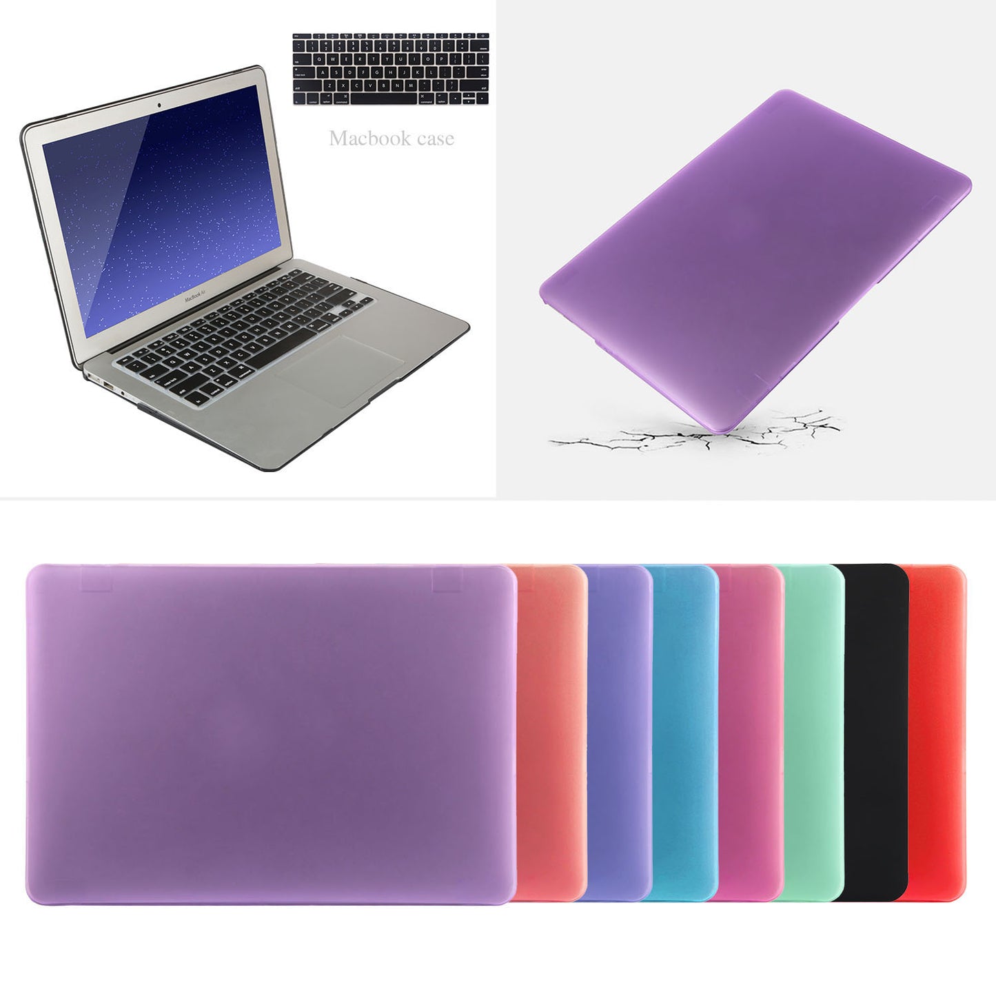 LJGelectro - Hard Shell Portfolio Case for Apple Macbook Air 13’’ with Keyboard Skin