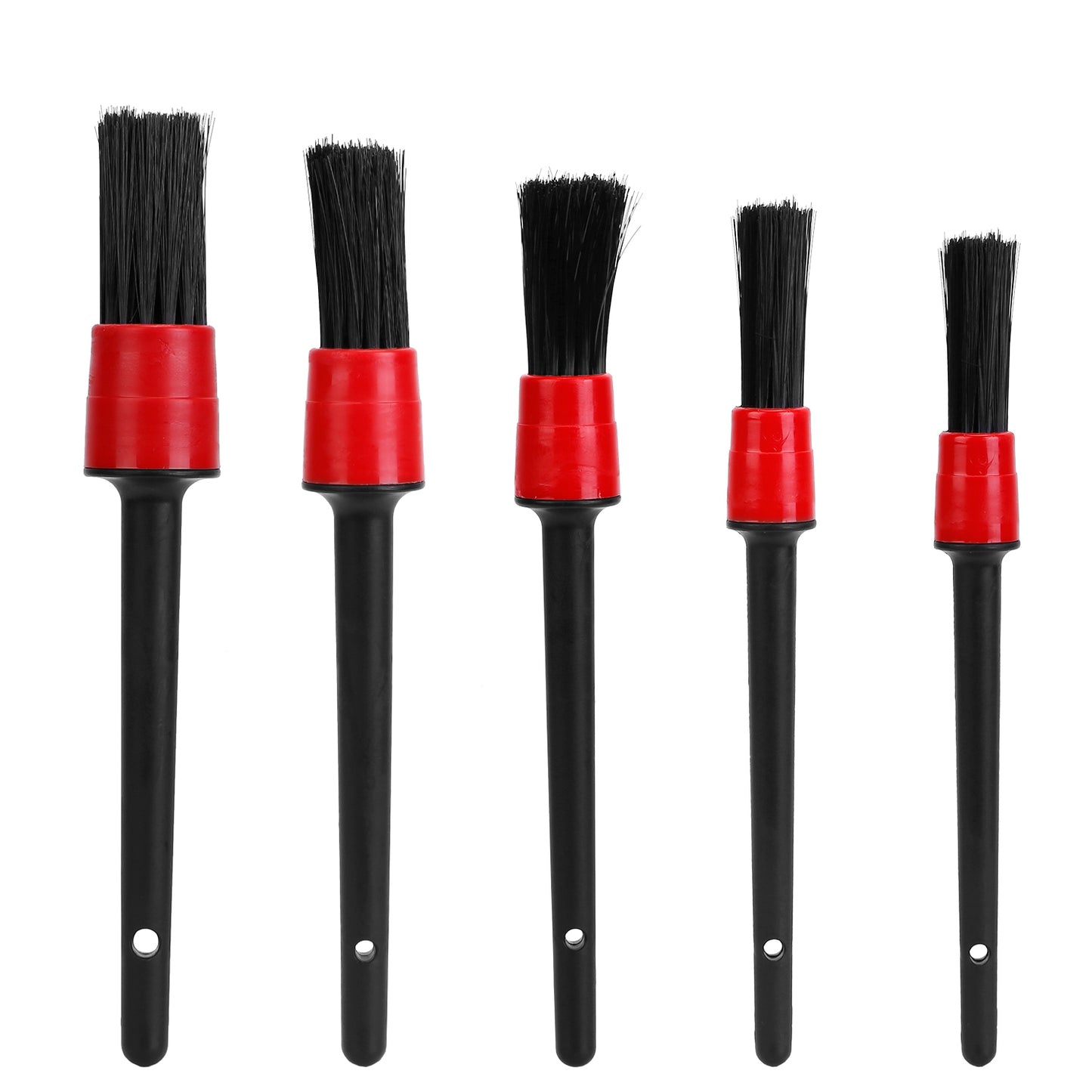 LJGelectro - 5Pcs Car Detailing Brush Set Detail Gap Cleaner For Automotive Dashboard Air Vent Wheels Cleaning Wet Dry Use