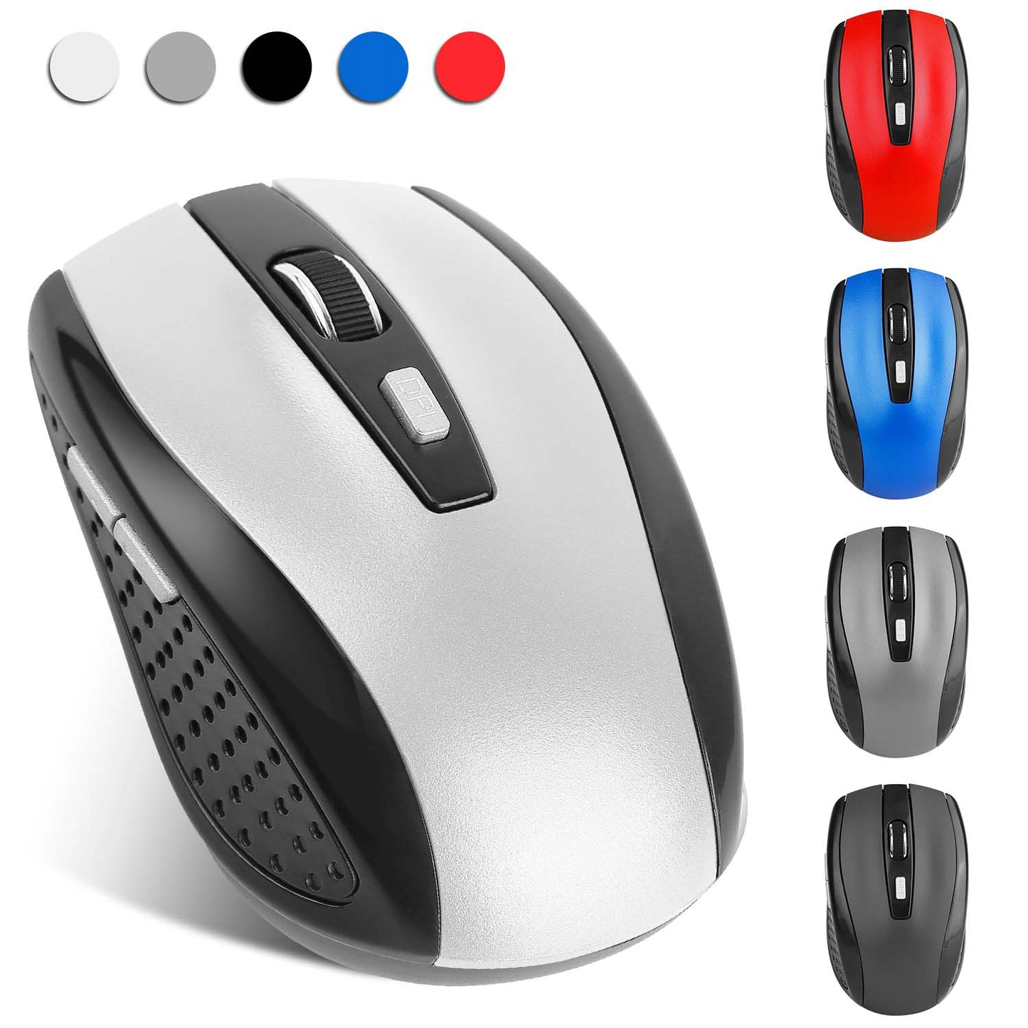 LJGelectro - 2.4G Wireless Gaming Mouse Optical Mice w/ Receiver 3 Adjustable DPI 6 Buttons For PC Laptop Computer Macbook