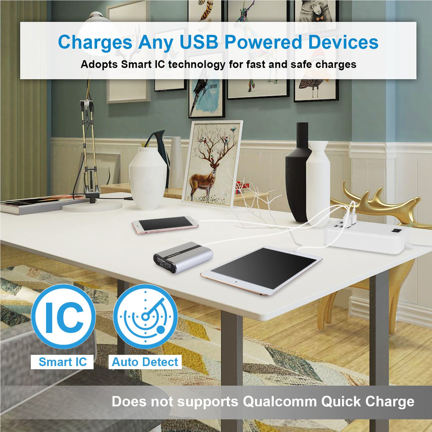 LJGelectro - Multiport 6-USB US AC Wall Charger