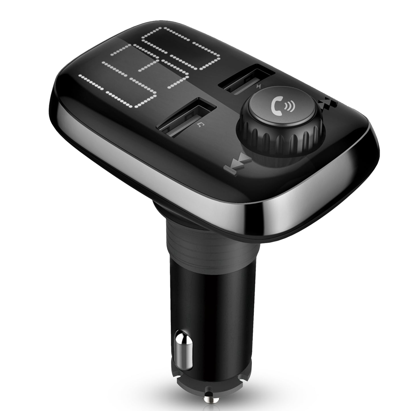 LJGelectro - Car Wireless FM Transmitter Dual USB Charger Hand-Free Call MP3 Player Kit AUX Input TF Card USB Flash Drive